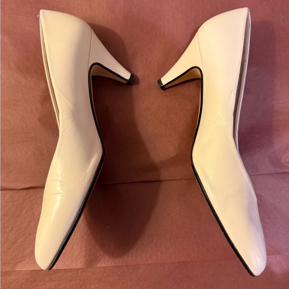 Cream Etienne Aigner Heels - Made in Spain - 7 - Picture 3 of 7